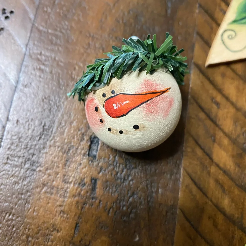 Festive Holiday Ornament Lot of 4 Snowman Candy Star